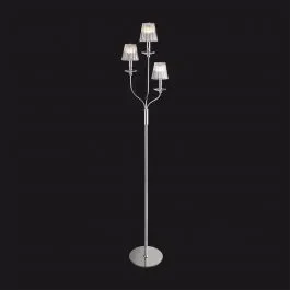 Firstlight 8213CH “Grace” Chrome & Clear Glass 3 Light Floor Lamp