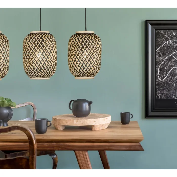 Fischer & Honsel HUMMEL Pendant Light black, 3-light sources