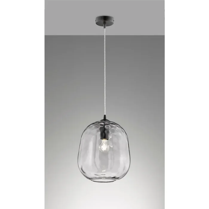 Fischer-Honsel BRETAGNE Pendant Light black, 1-light source