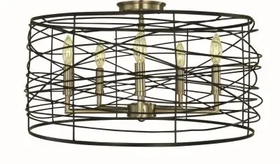 Five Light Flush/Semi-Flush Mount