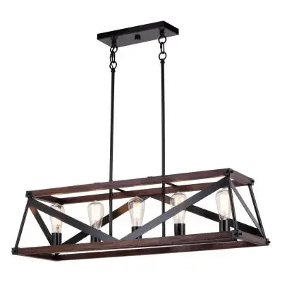 Five Light Linear Chandelier