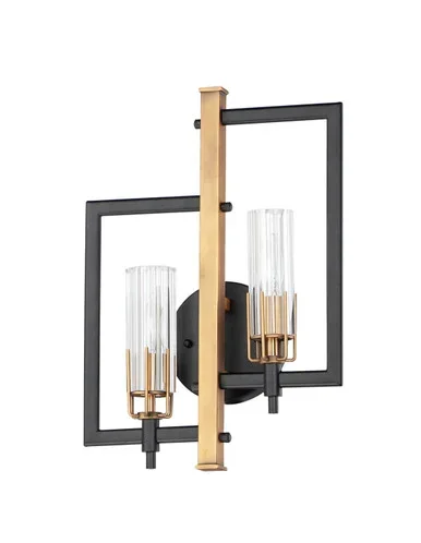 Flambeau Two Light Wall Sconce (16112CLBKAB)