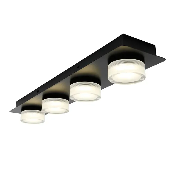 Forum Amalfi LED 4 Light Spotlight Bar – Matt Black
