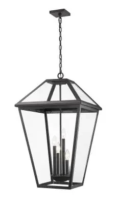 Four Light Outdoor Chain Mount Ceiling Fixture
