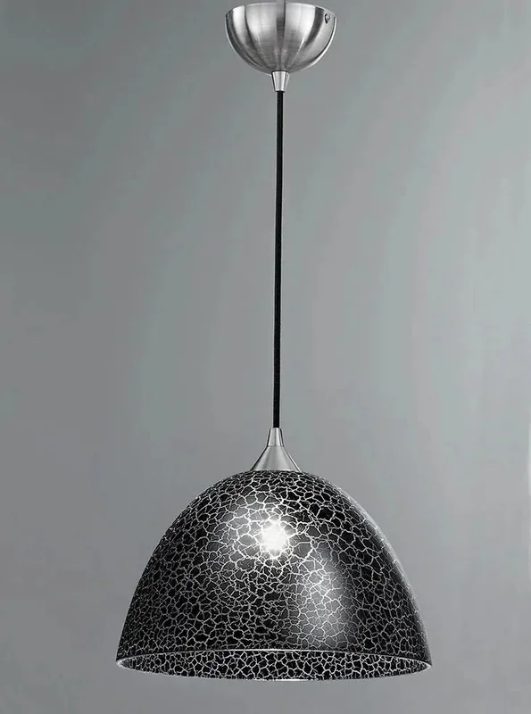 Franklite 953 Pendant 350mm Black Crackle Glass