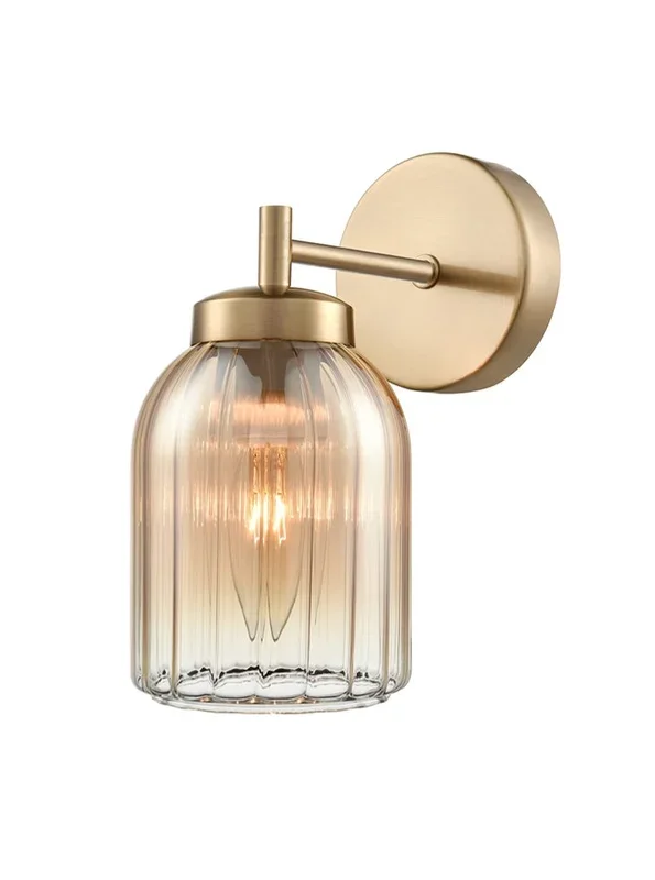 Franklite Caligo 1lt wall light in aged brass Caligo part no – FL2510-1