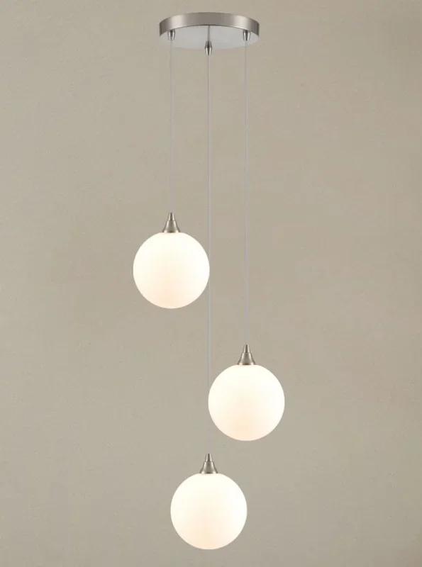 Franklite Galaxy 3 Light Spreader in satin nickel with matt opal glass Galaxy part no – FL2453-3-367