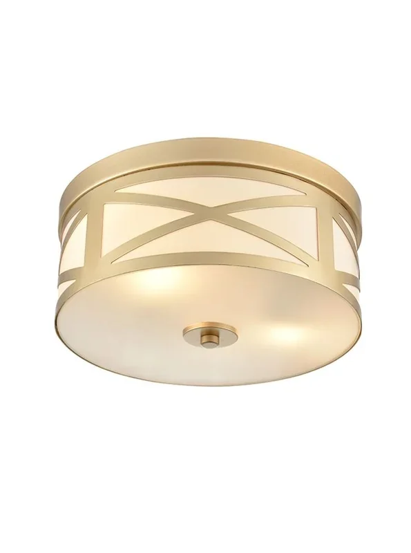 Franklite Ringo Gold Painted 300mm Flush Ceiling Fitting Ringo part no – CF5831