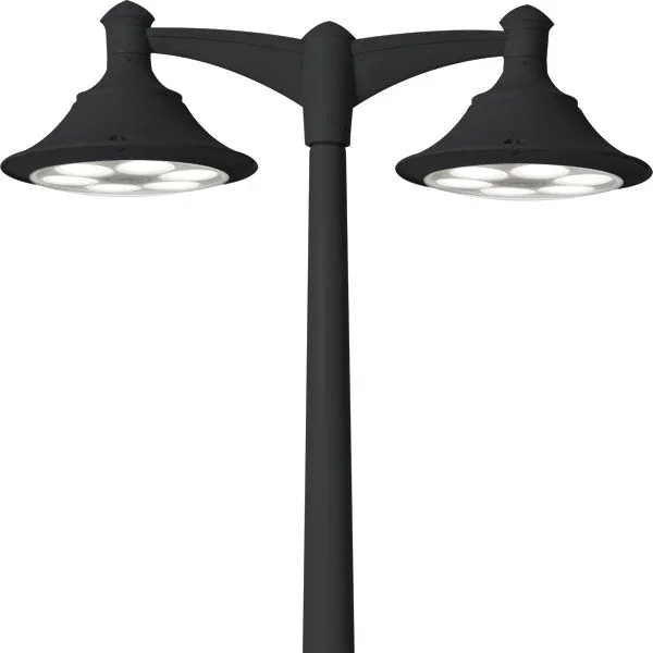 Fumagalli Asbac EV4.418.A20.AX.C6L.M EcoVivi 400 Akille3.5m MidiPilar 2x42W LED Twin Hd Post Assembled