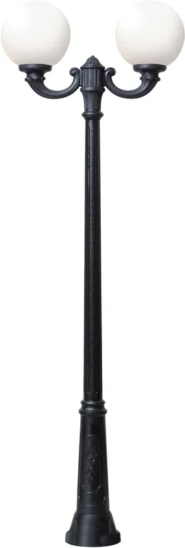 Fumagalli Asbac G30.157.R20.AY.M1R Globe 300 Ricu-Ofir 2x8W 3K LED Twin Head Post Black