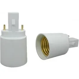 G24 4 pin to E27 Lamp Holder Adapter / Light Bulb SocketAdapter, Pack of 1