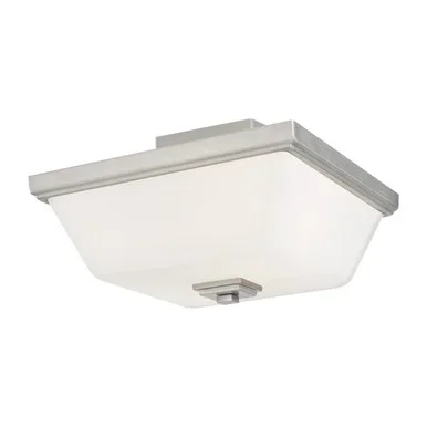 Generation Lighting Ellis Harper Two Light Semi-Flush Mount in Brushed Nickel – 7713702EN3-962