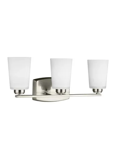 Generation Lighting Franport Three Light Wall / Bath in Brushed Nickel – 4428903-962