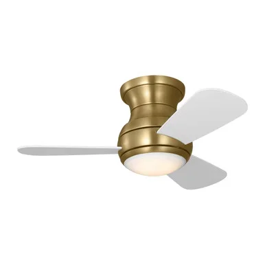 Generation Lighting Orbis 32 Hugger LED 32″Ceiling Fan in Satin Brass – 3OBSHR32SBD