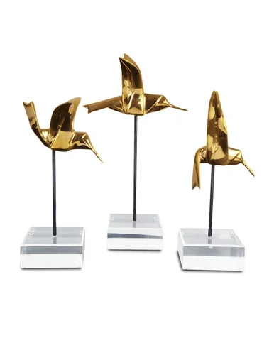 Gold Hummingbirds Set of 3 Hummingbirds Set of 3 (1200-0903)