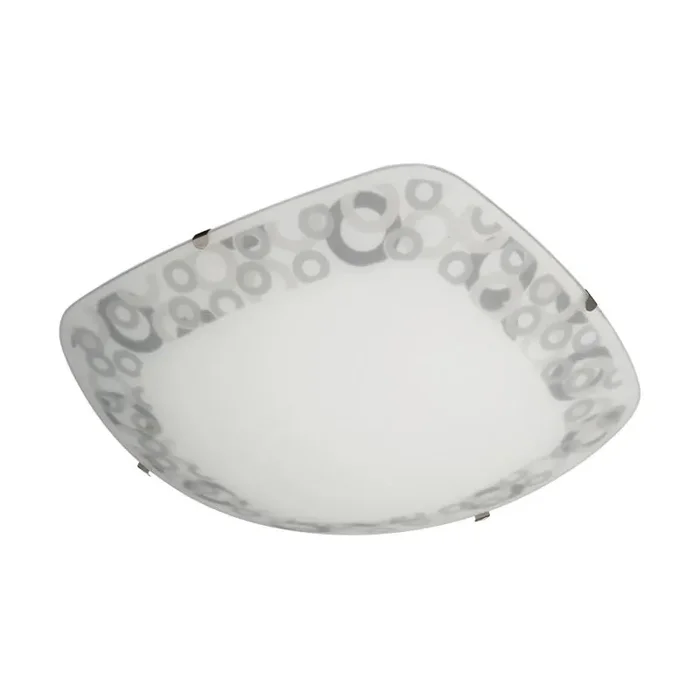Gwynn Ceiling Lamp, 1 Light E27 White/Glass