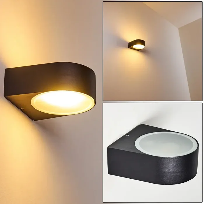 HADERSLEV Outdoor Wall Light black, 1-light source