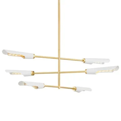 Harperrose Six Light Chandelier (H828806-AGB/SWH)