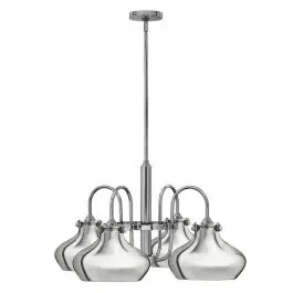 Hinkley Lighting HK/CONGRES4/C CM Congress Metal Shade Chandelier Chrome