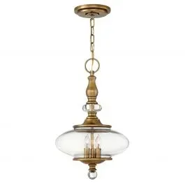 Hinkley Lighting HK/WEXLEY/3P HB Wexley 3Lt Pendant Heritage Brass