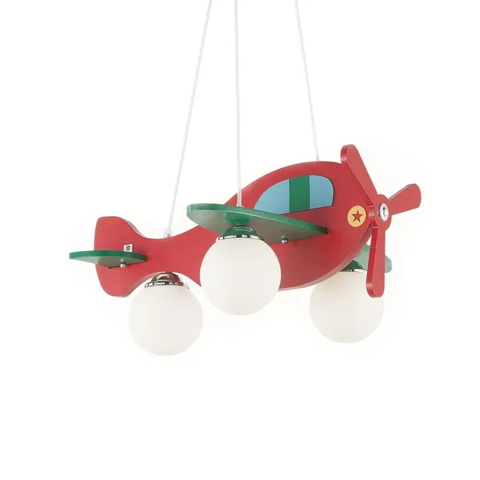Ideal Lux AVION-2 Pendant Light colourful, 3-light sources