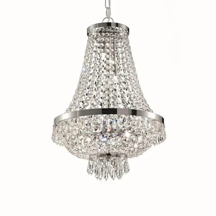 Ideal Lux CAESAR Pendant Light chrome, 6-light sources