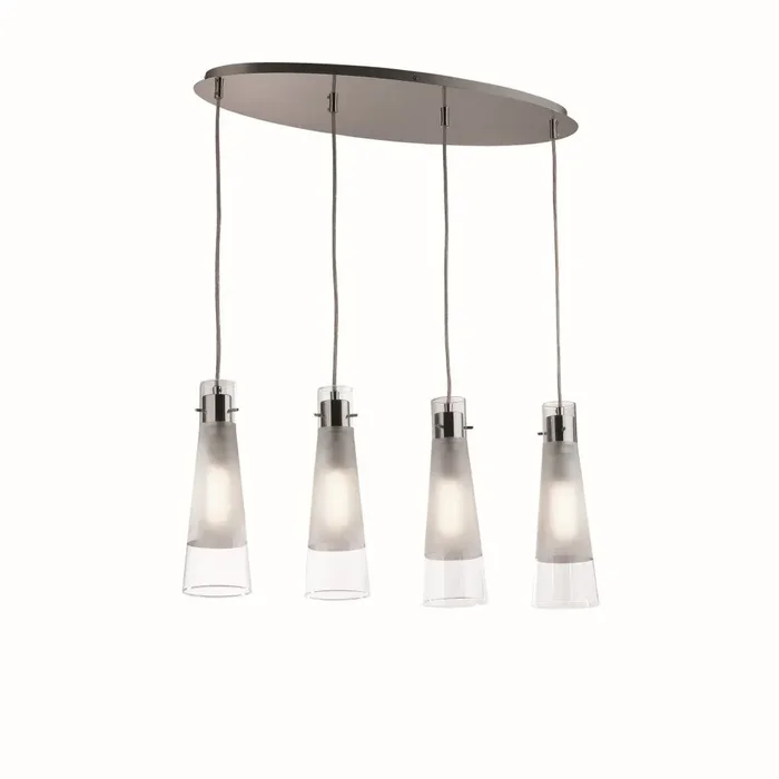 Ideal Lux KUKY Pendant Light chrome, 4-light sources