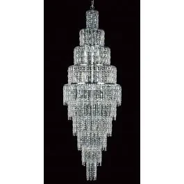 Impex Lighting CF03220/24/CH New York 24 Light Chrome Crystal Ceiling Chandelier Light