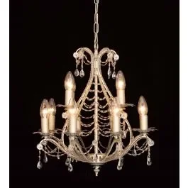 Impex Lighting CF04716/12/AS Montpellier 12 Light Antique Silver Ceiling Pendant Light