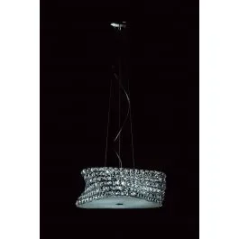 Impex Lighting CFH211131/06/CLR/CH Tia 6 Light Clear Ceiling Light