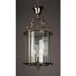 Impex Lighting LG07000/09/AB Colchester 3 Light Antique Brass Lantern