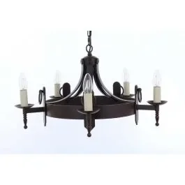 Impex Lighting SMRR00165/A Mitre 5 Light Aged Pendant Ceiling Light