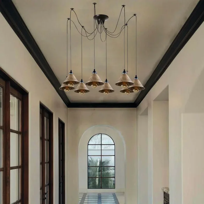 Industrial Retro Modern 8Way Vintage Loft Spider Ceiling Pendant Light~1131