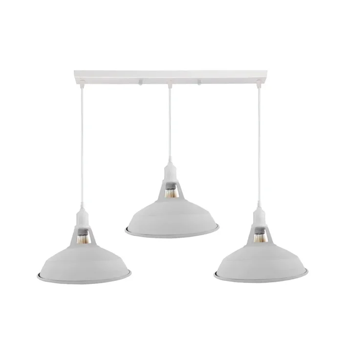 Industrial Vintage 3 Lights Fittings Ceiling Chandelier Metal Light Shade ~4325