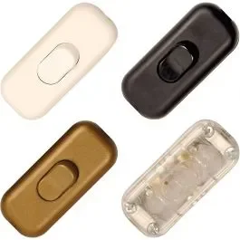 Inline Torpedo Rocker Switch, Rewireable – 6A Single Pole, Screw Terminals, for 2/3 Core Cable, EN61058 ‘S’ Approved