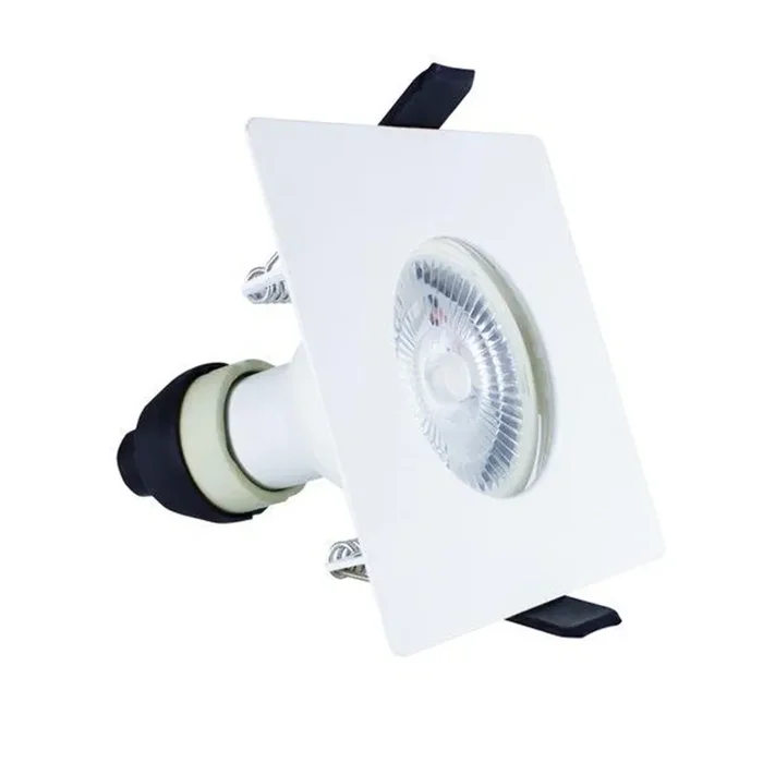 Integral EvoFire Fire Rated Low Profile Fixed Square Downlight – White