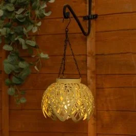 IP44 LED Artichoke Hanging Solar Light in Yellow