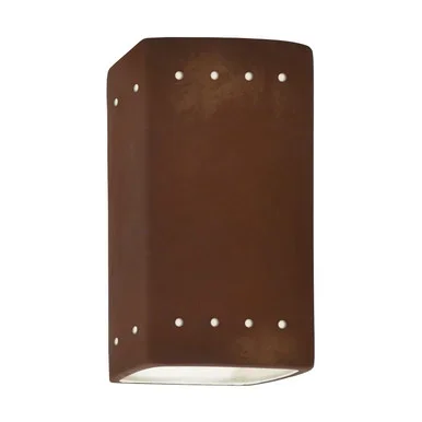 Justice Designs Ambiance Lantern in Real Rust – CER-0925-RRST