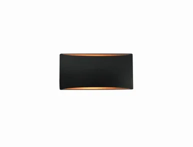 Justice Designs Ambiance One Light Wall Sconce in Carbon Matte Black w/ Champagne Gold – CER-5760-CBGD