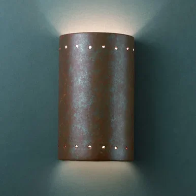 Justice Designs Ambiance Wall Sconce in Rust Patina – CER-5995-PATR