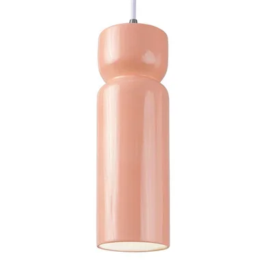 Justice Designs Radiance One Light Pendant in Gloss Blush – CER-6510-BSH-CROM-WTCD