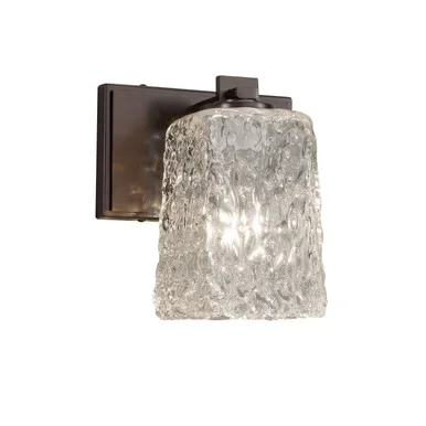 Justice Designs Veneto Luce One Light Wall Sconce in Dark Bronze – GLA-8441-26-CLRT-DBRZ