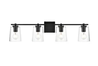 Kacey Four Light Bath Sconce (LD7310W33BLK)