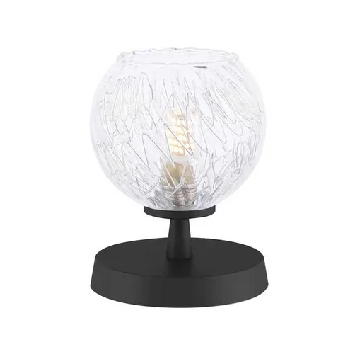 Kandinsky Touch Table Lamp Matt Black Clear Glass with Inner Wire KANTLBLC/GALG09