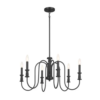 Karthe Six Light Chandelier (52470BK)