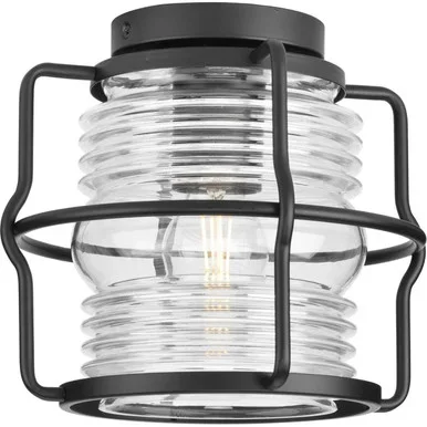 Keegan One Light Outdoor Flush Mount (P550133-31M)