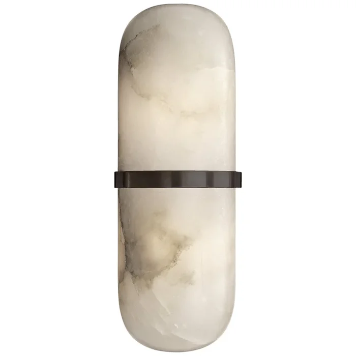 Kelly Wearstler Melange Pill Form Sconce in Bronze with Alabaster Wall Light W4.25″ x H12.5″KW 2012BZ-ALB