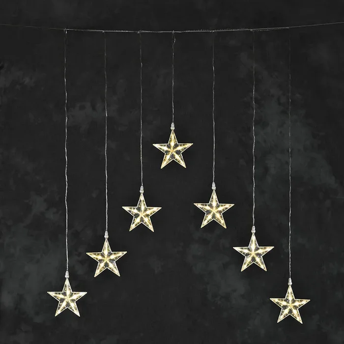 Konstsmide Christmas 1.18M Warm White LED Star Curtain Lights