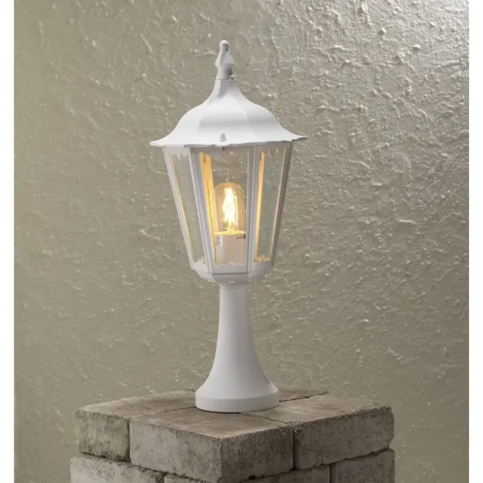 Konstsmide Firenze pedestal light white, 1-light source
