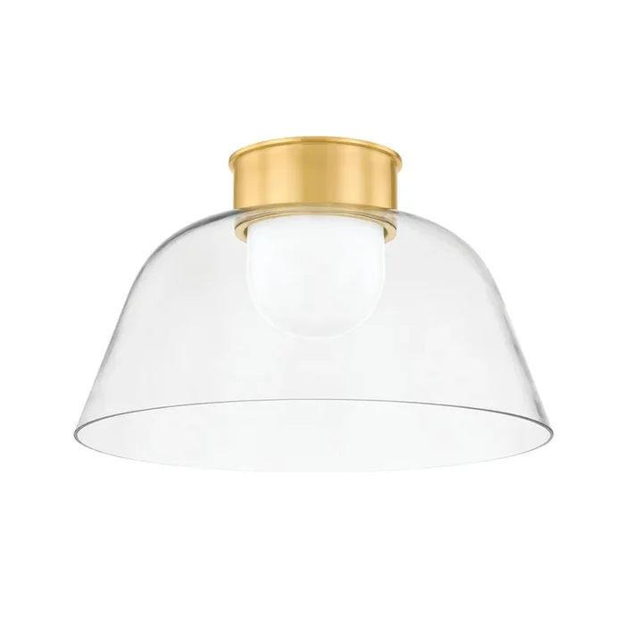 Lakeside 1-Light Flush Mount in Aged Brass 20L x 20W x 12.25H3520-AGB